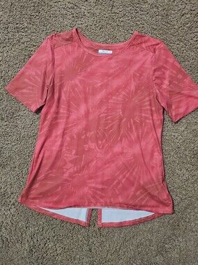 Columbia Coral-Red Short Sleeve Performance Tee